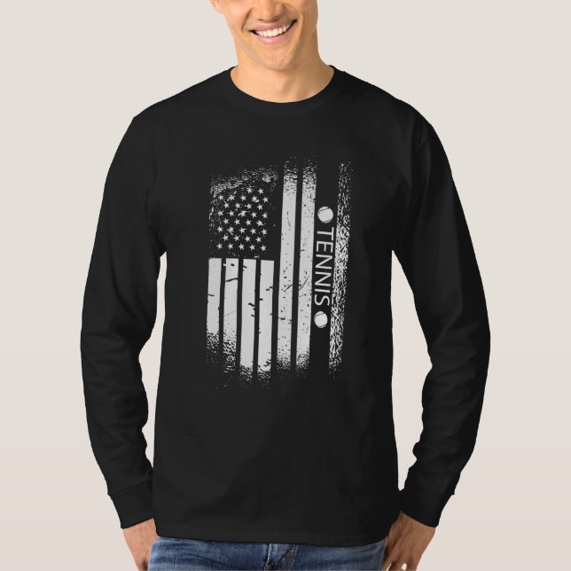 USA flag tennis, US flag tennis, tennis, tennis_1 T-Shirt (Front)