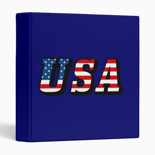 USA Flag Text Binder