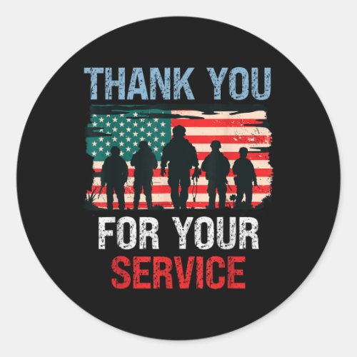 Usa Flag Thank You For Your Service - Memorial