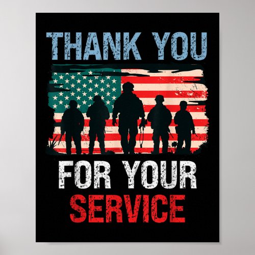 Usa Flag Thank You For Your Service - Memorial