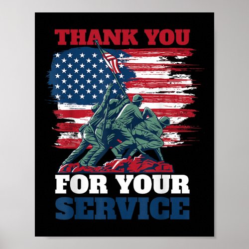 Usa Flag Thank You For Your Service - Veterans