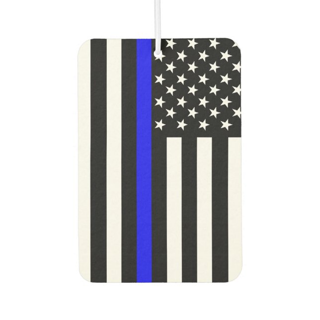 USA Flag The Thin Blue Line Theme Air Freshener (Front)