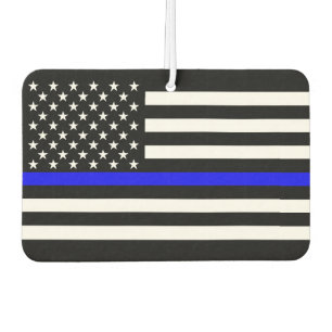 USA Flag The Thin Blue Line Theme Air Freshener