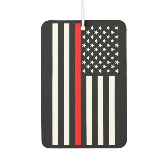 USA Flag The Thin Red Line Theme Air Freshener (Front)