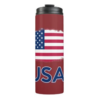 USA Flag  Thermal Tumbler