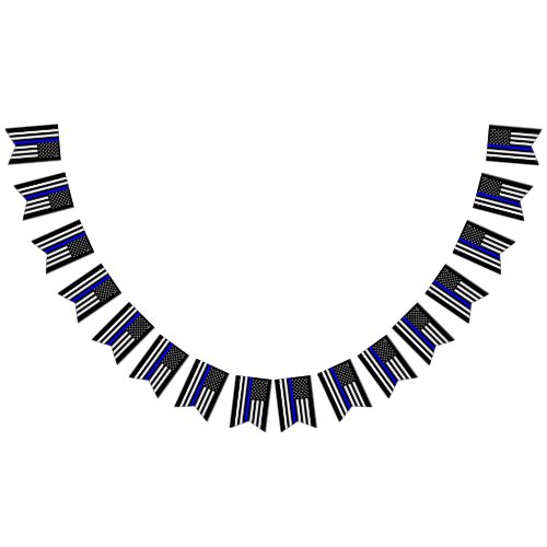 USA Flag Thin Blue Line Memorial Symbolic on