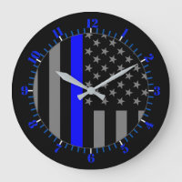 USA Flag Thin Blue Line Symbolic Memorial on a