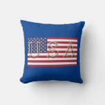 Usa Flag Throw Pillow at Zazzle