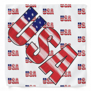 USA Flag Tiled Bandana