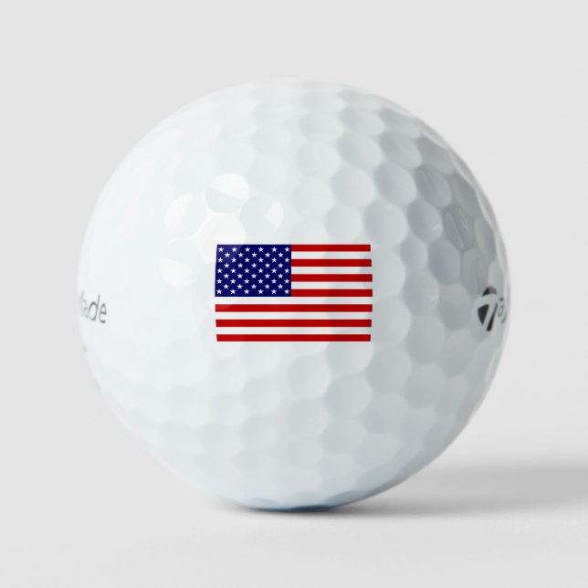 USA Flag tmtp5 gbcnt Golf Balls (Front)
