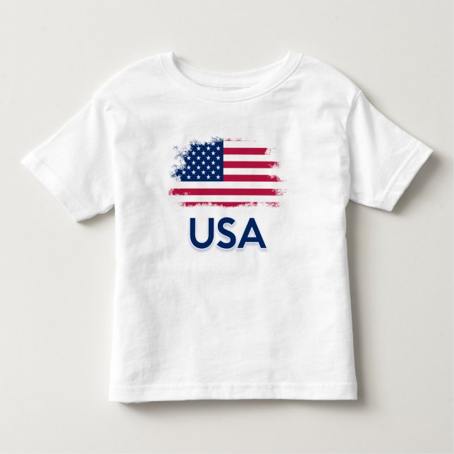 USA Flag  Toddler T-shirt (Front)