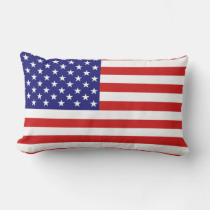 USA Flag tpcnt Lumbar Pillow