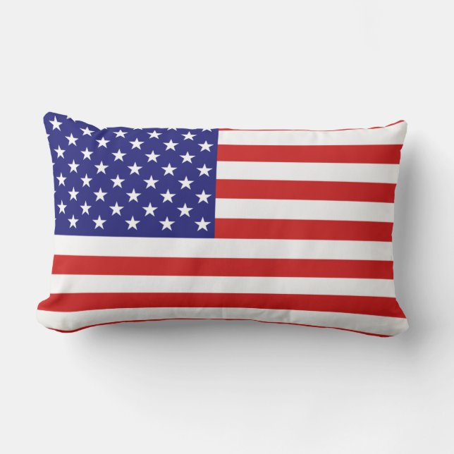 USA Flag tpcnt Lumbar Pillow (Front)
