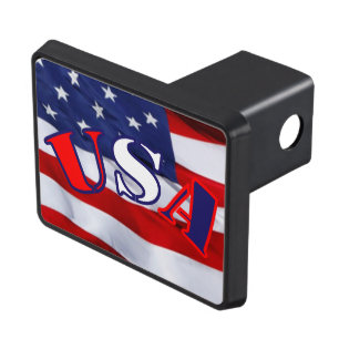 USA Flag Trailer Hitch Cover