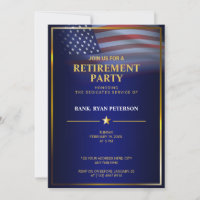 USA Flag | Transparent | Gold Frame | Luxury Blue