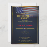 USA Flag | Transparent | Gold Frame | Luxury Blue