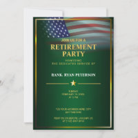 USA Flag | Transparent | Gold Frame | Luxury Green