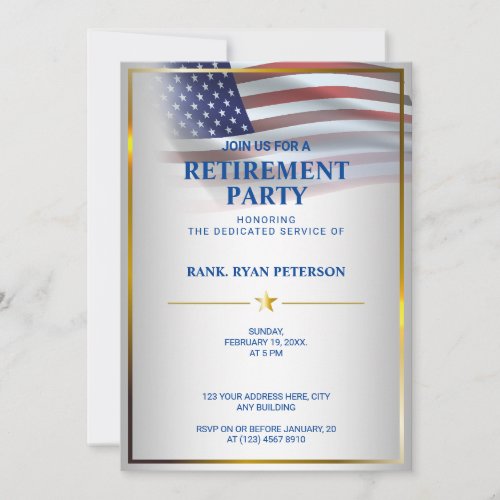 USA Flag | Transparent | Gold Frame | Luxury White