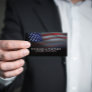 USA Flag | Transparent Gradation | Black Business Card