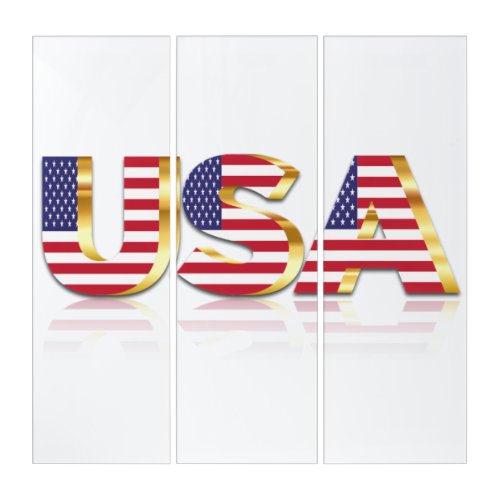 USA Flag Triptych