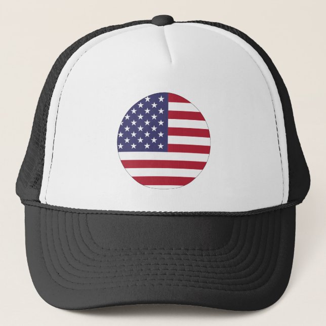USA FLAG TRUCKER HAT (Front)