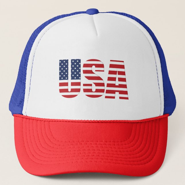 USA Flag Trucker Hat (Front)