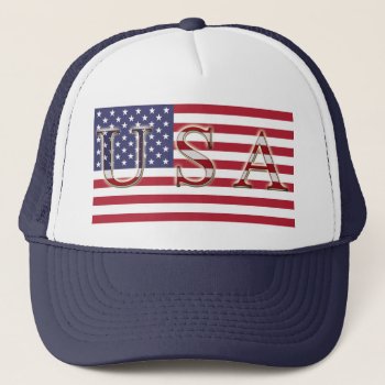 Usa Flag Trucker Hat by usadesignstore at Zazzle