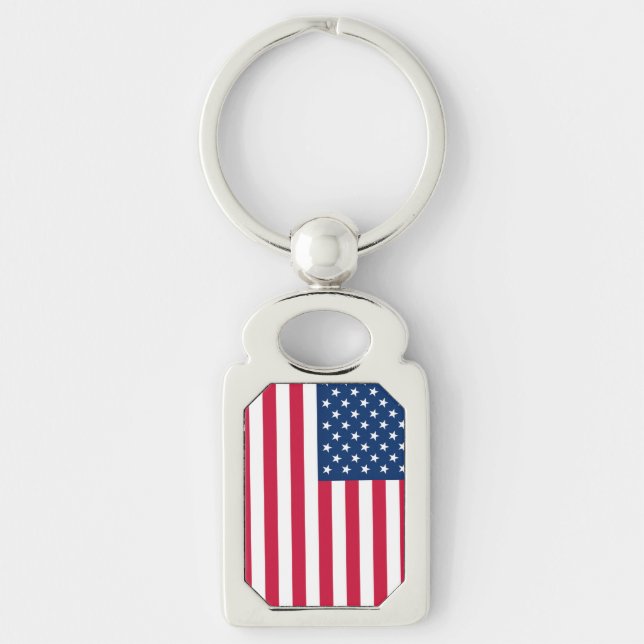 USA Flag - United States of America - Patriotic - Keychain (Front)