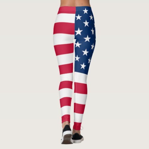 USA Flag _ United States of America _ Patriotic Leggings