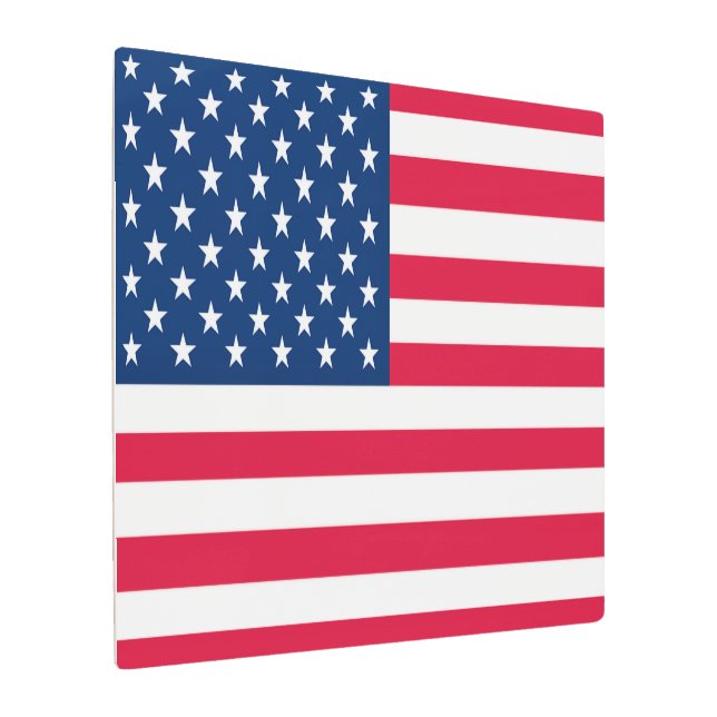 USA Flag - United States of America - Patriotic Metal Print (Angled)