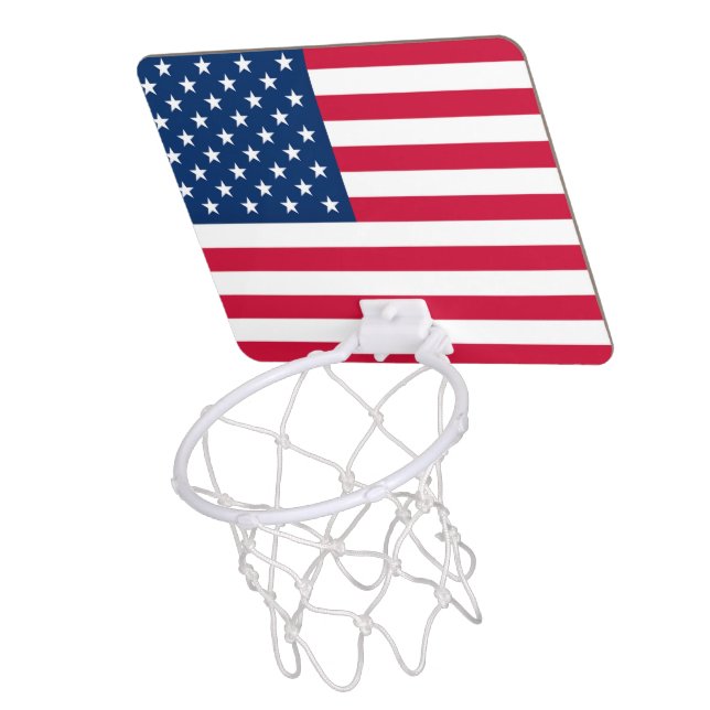 USA Flag - United States of America - Patriotic - Mini Basketball Hoop (Above)