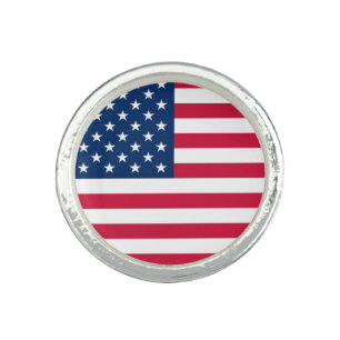USA Flag - United States of America - Patriotic Ring