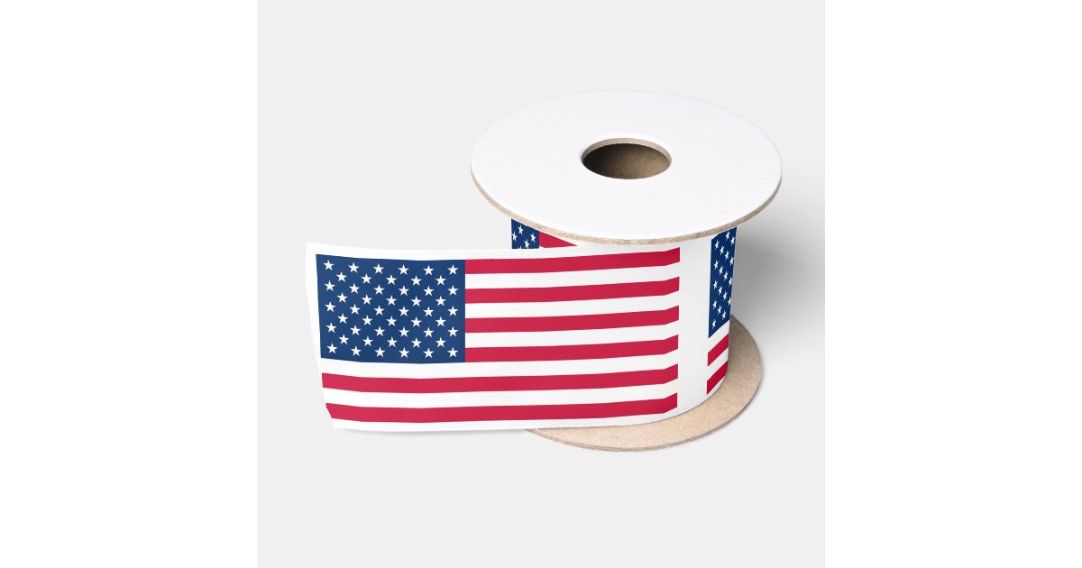 Usa Flag Ribbon USA Flag - United States of America - Patriotic - Satin Ribbon | Zazzle