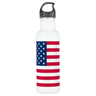 USA Flag - United States of America - Patriotic Stainless Steel Water Bottle