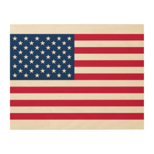 USA Flag - United States of America - Patriotic Wood Wall Art