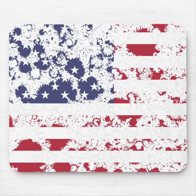 USA flag /USA KCALIMA effect by Masanser Mouse Pad (Front)