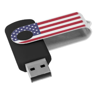 USA Flag USB Swivel Flash Drive