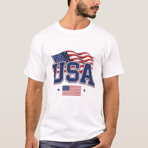 USA Flag Varsity Tee   Patriotic POD Bestseller