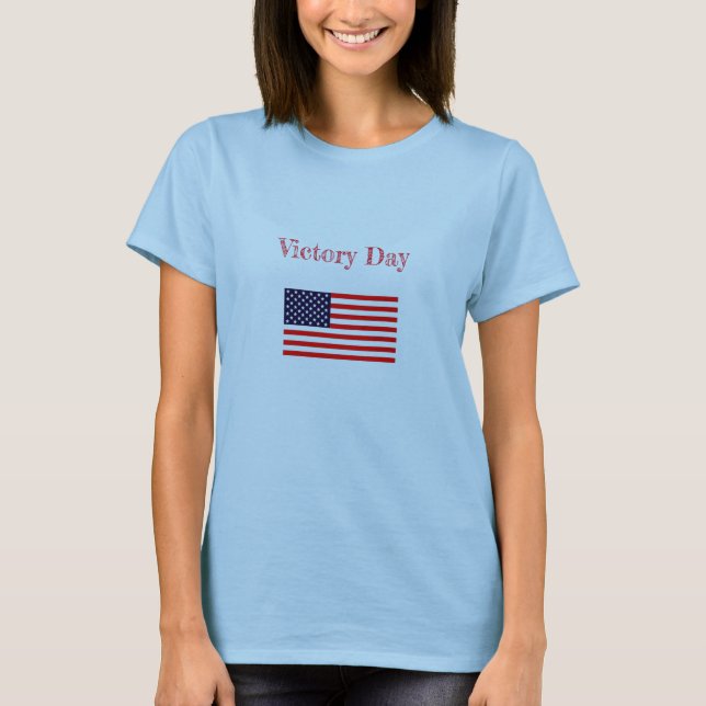 USA Flag Victory Day T-Shirt (Front)