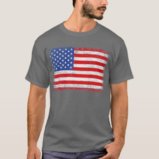 USA Flag Vintage American Flag For Men Women Kids  T-Shirt