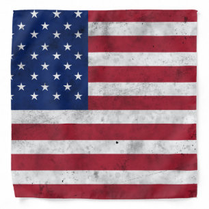 USA flag vintage red white blue America patriotic Bandana