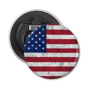 USA flag vintage red white blue America patriotic Bottle Opener