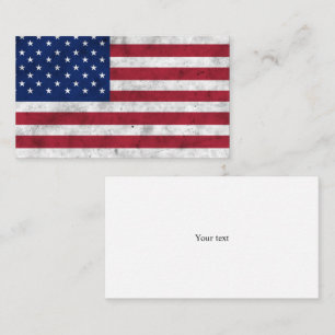 USA flag vintage red white blue America patriotic Business Card