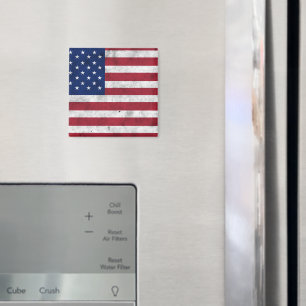 USA flag vintage red white blue America patriotic Magnet