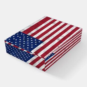 USA flag vintage red white blue America patriotic Paperweight