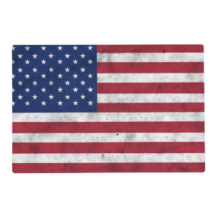 USA flag vintage red white blue America patriotic Placemat