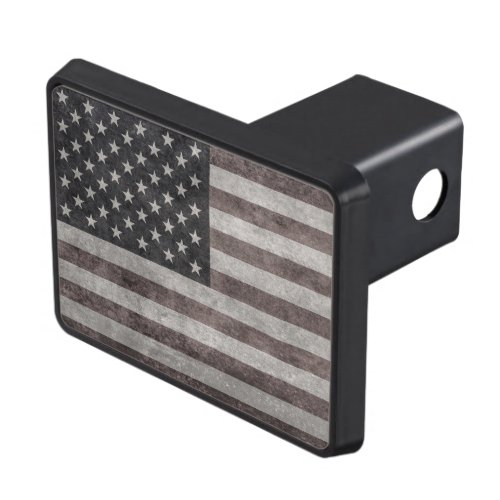 USA Flag Vintage Retro American Flag On Canvas Trailer Hitch Cover
