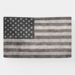 USA flag, vintage retro style with canvas texture Banner