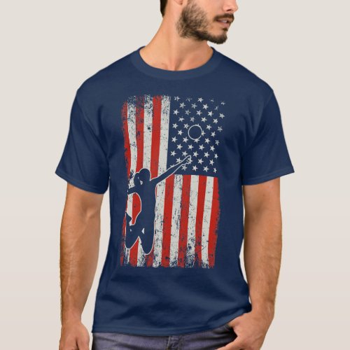USA FLag Volleyball Player T_Shirt