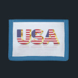 USA Flag Wallet - Patriotic<br><div class="desc">USA Flag Wallets - United States of America - Flag - Patriotic - independence day - July 4th - Customizable - Choose / Add Your Unique Text / Color / Image - Make Your Special Gift - Resize and move or remove and add elements / image with customization tool. You...</div>